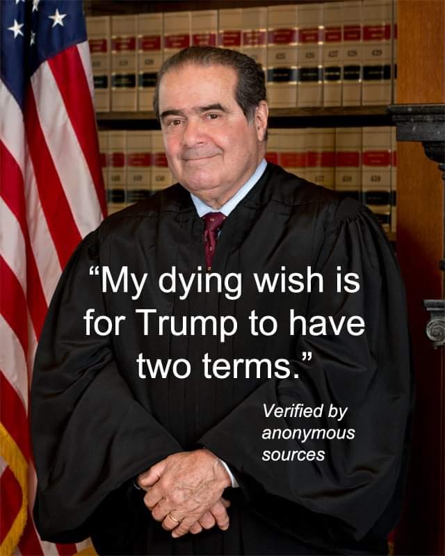 Judge Scalia’s Dying Wish