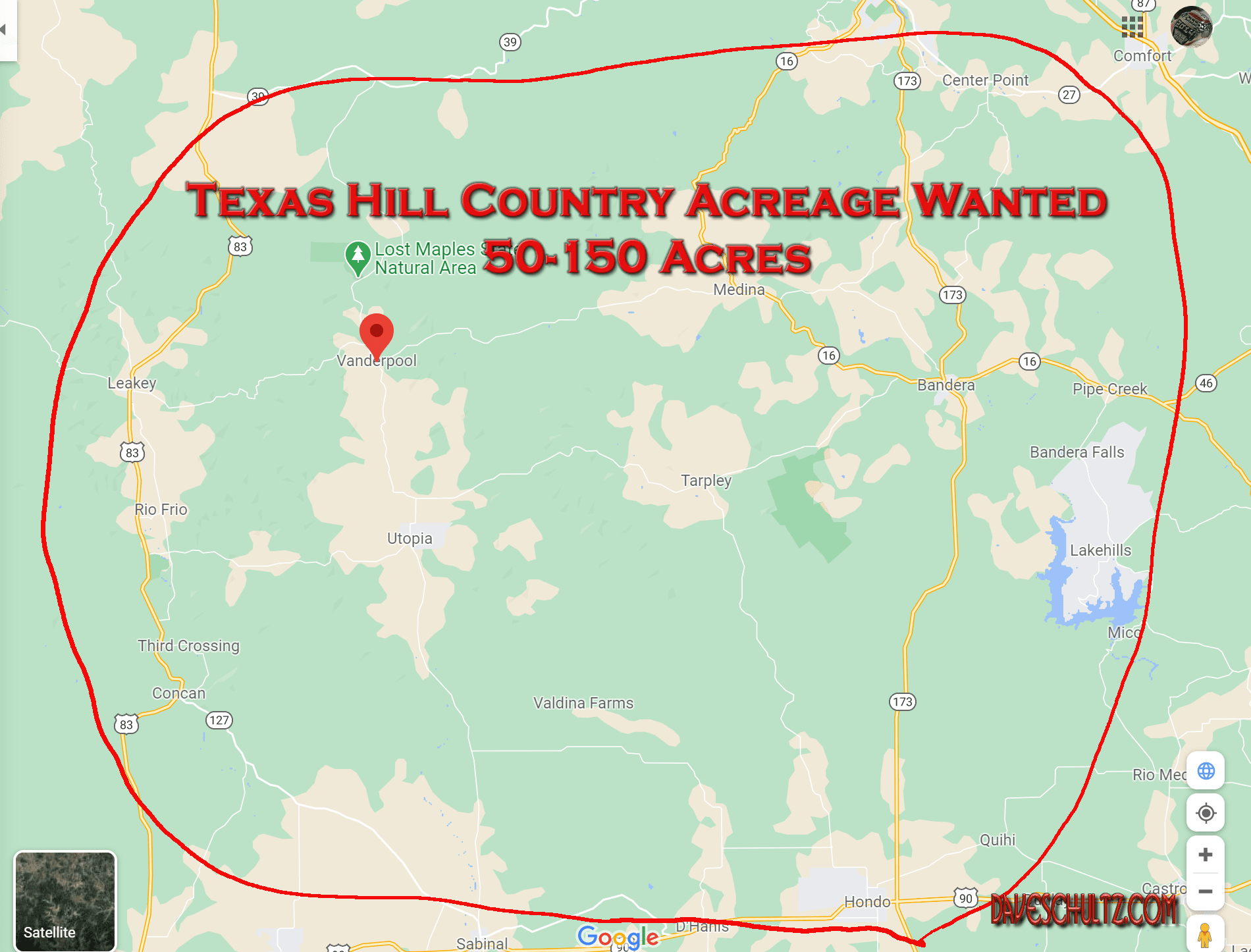 Texas Hill Country Land Wanted