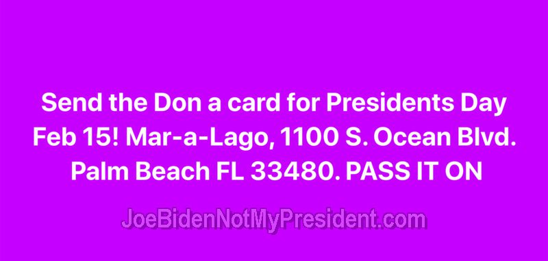 Send The Don A Card For President’s Day