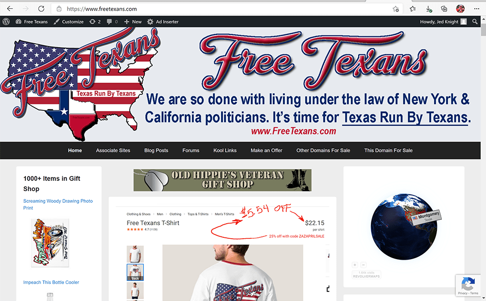 FreeTexans.com is For Sale