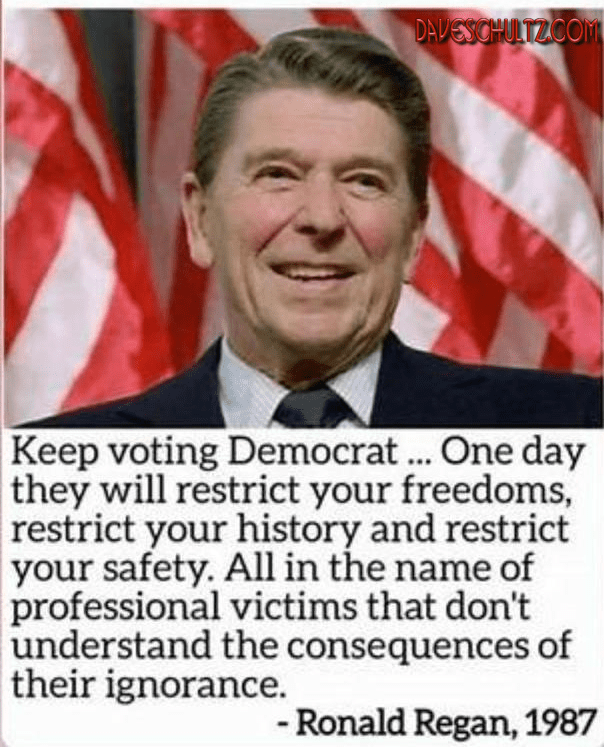 Ronnie Warned What Would Happen If People Kept Voting Democrat/Communist