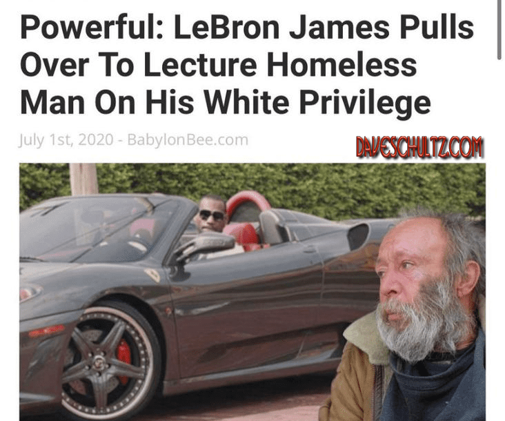 LeBron Lectures Homeless On White Privilege