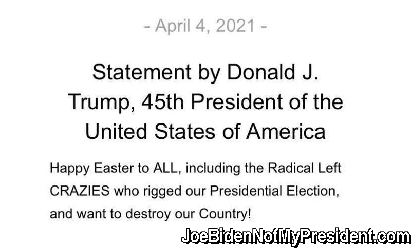 Easter Message From the Real President