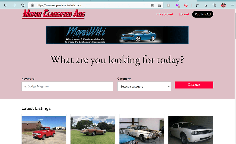 Announcing A New Free Mopar Classified Ad Site