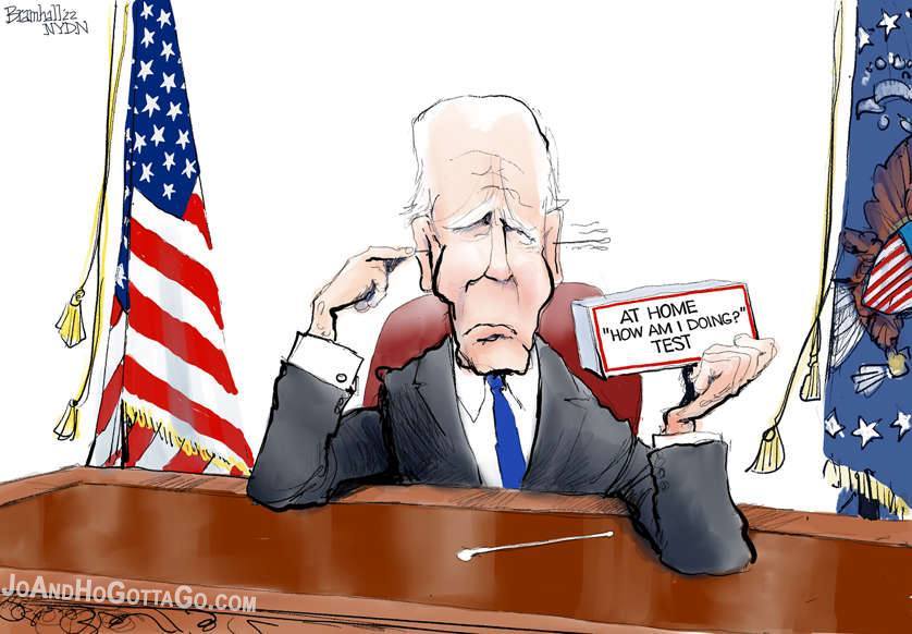 Biden Demonstrates Home Covid Test Kit