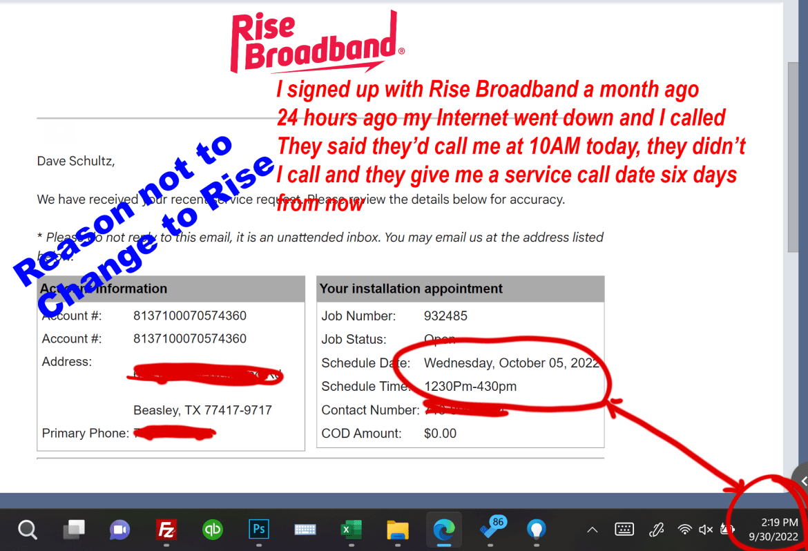 Reason Not To Use Rise Broadband