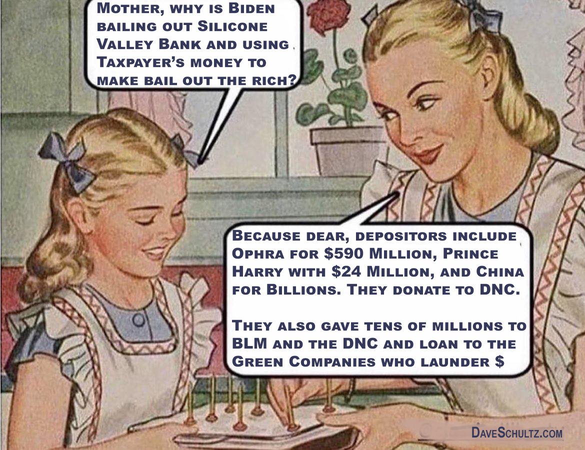 Mommy, Why Did Biden Use Taxpayer Money to Bail Out Silicon Valley Bank?